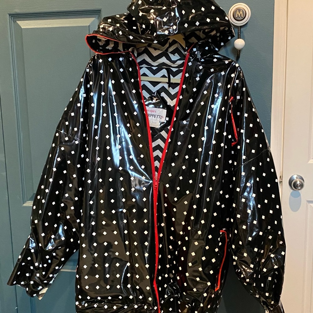 Vintage 1980s Kenn Sporn Wippette Vinyl Rain Jacket Size Large